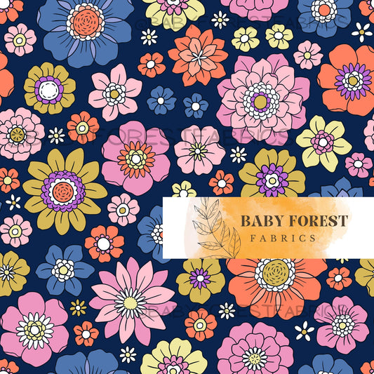 Navy Florals