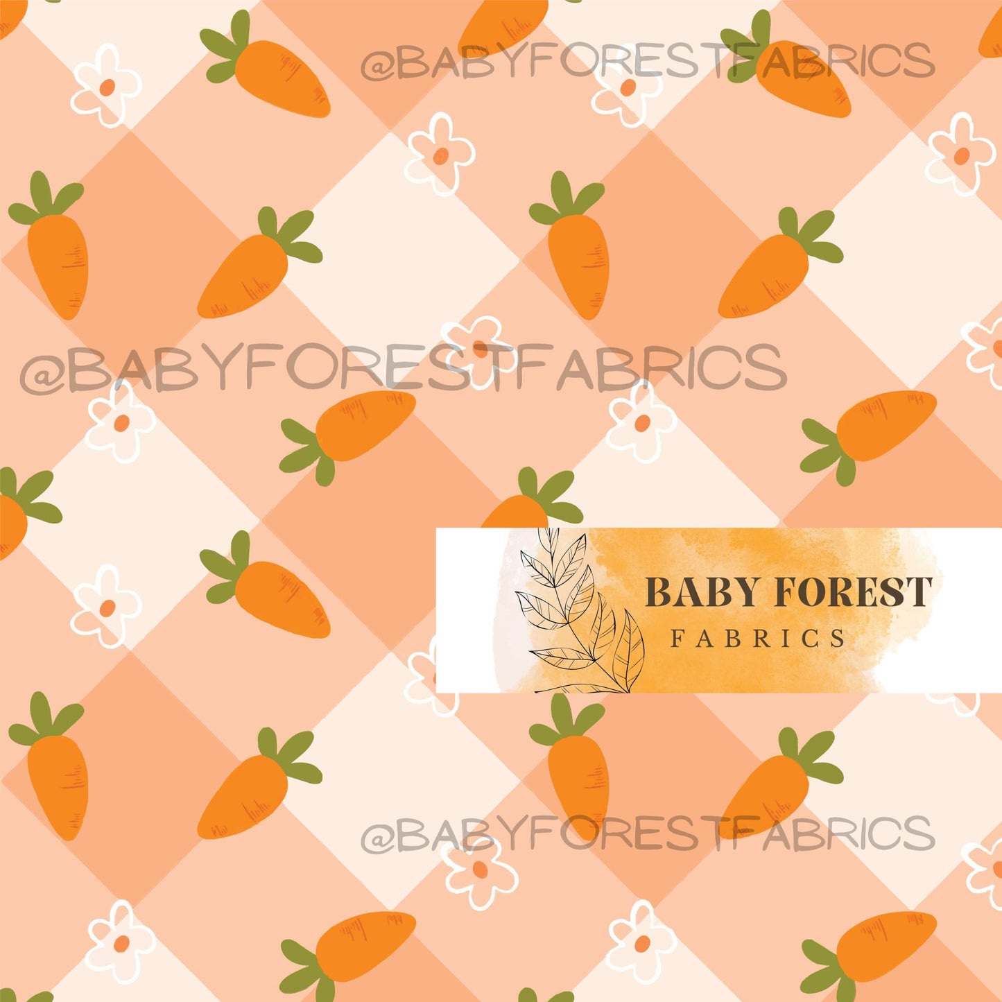 Orange carrot gingham