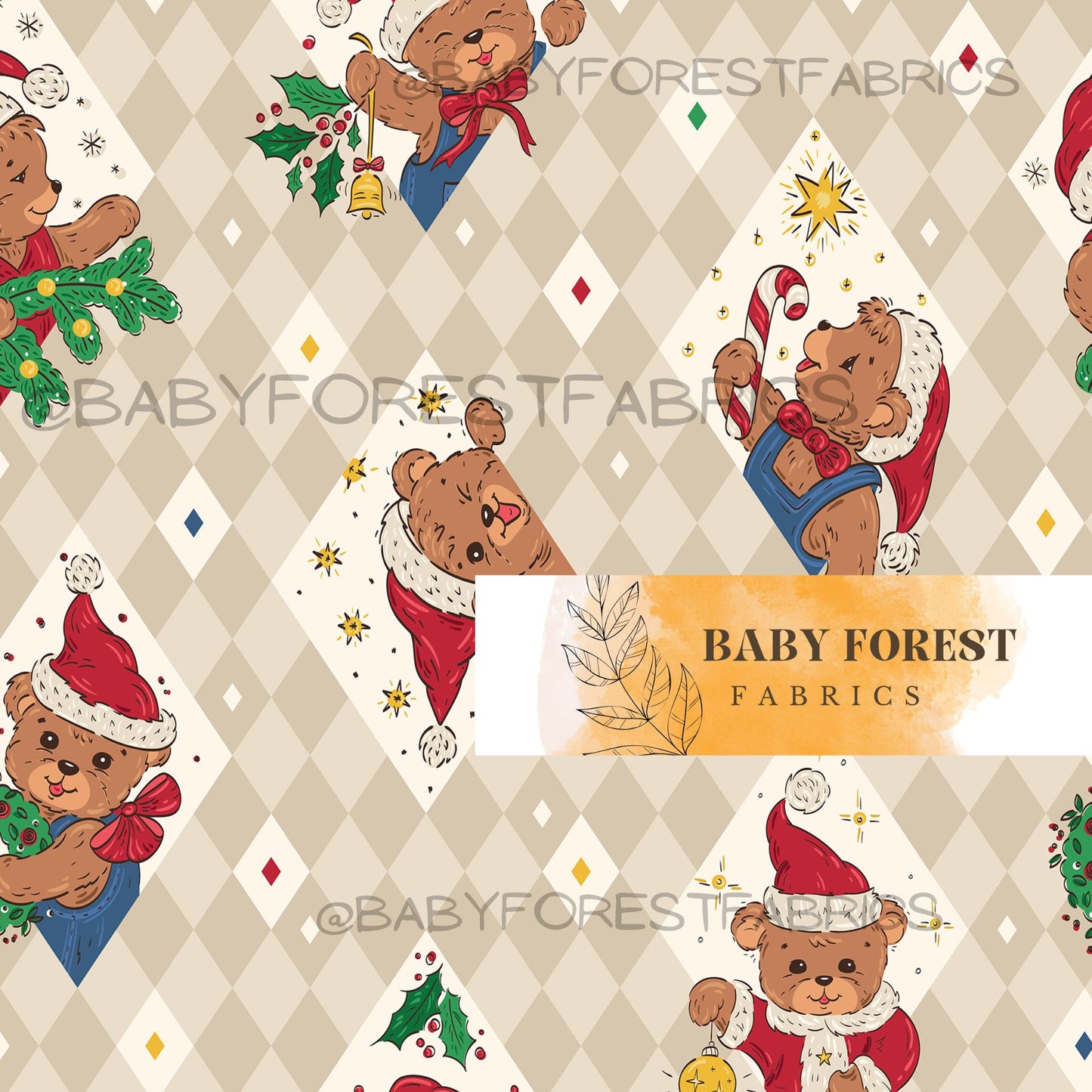 Christmas diamond bear