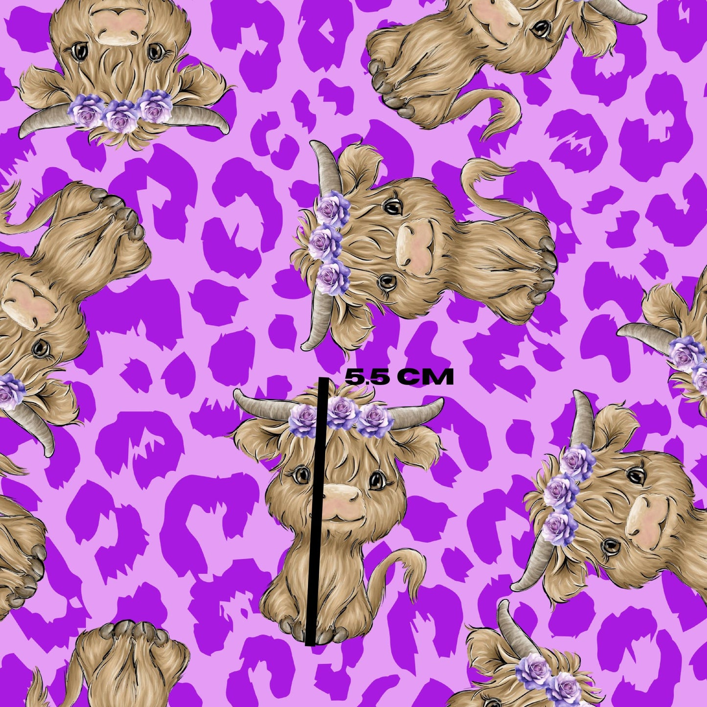 Cow on Purple leopard