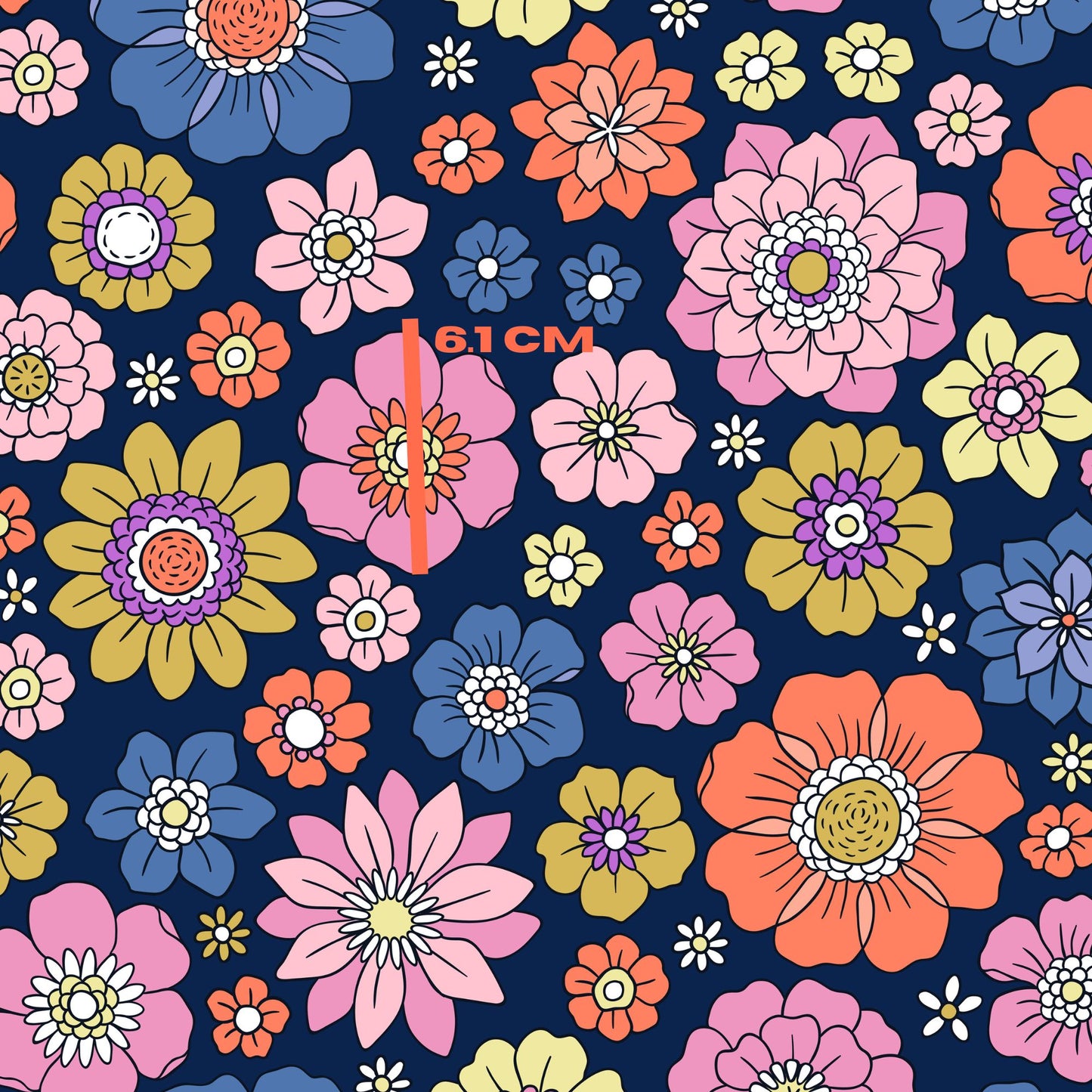 Navy Florals