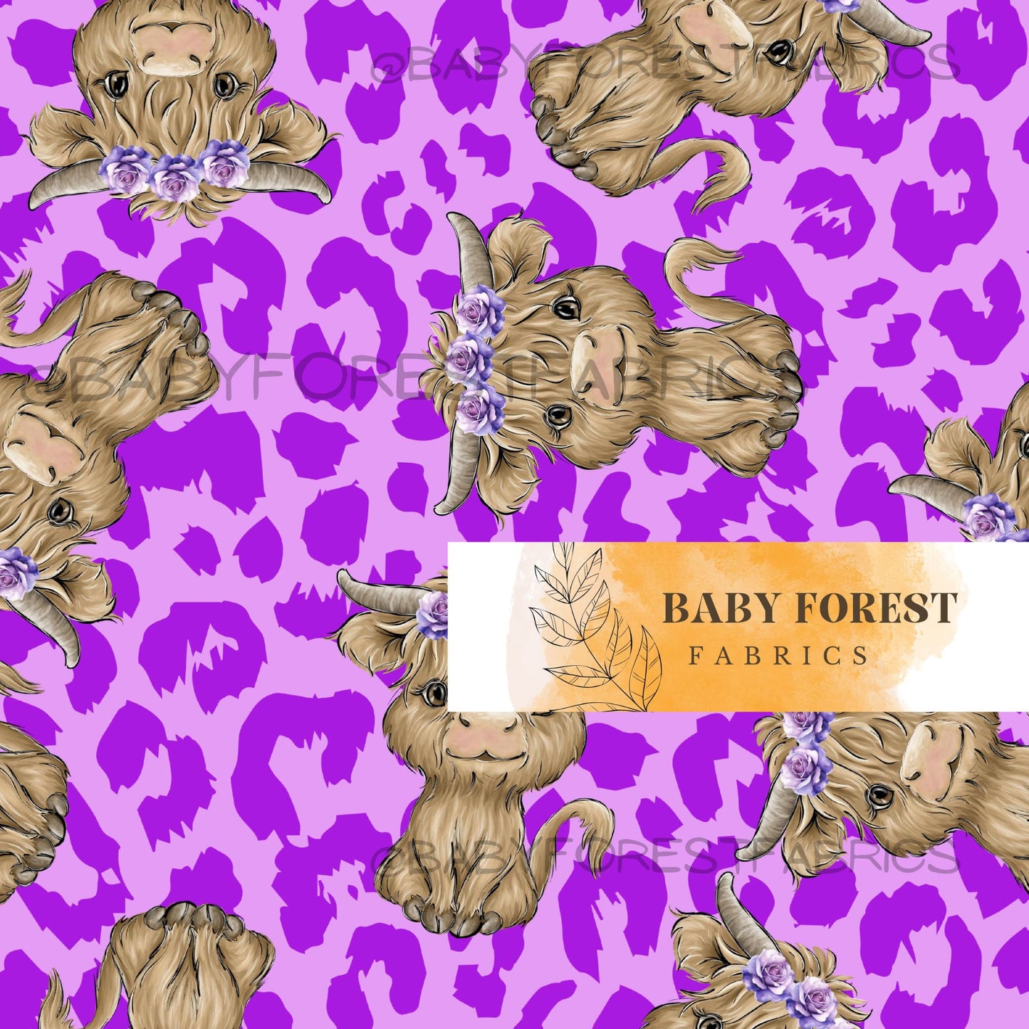 Cow on Purple leopard