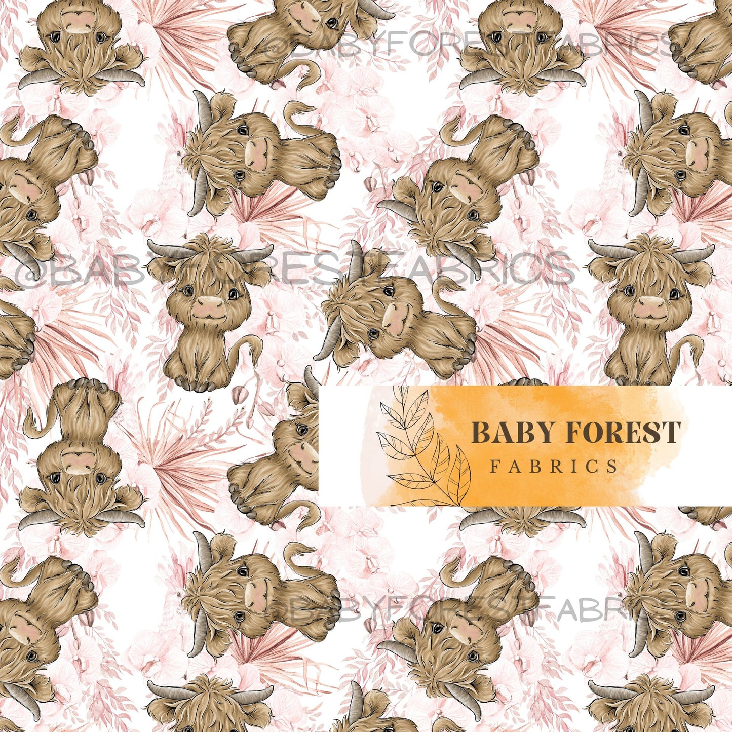 Cow on dusty pink vintage