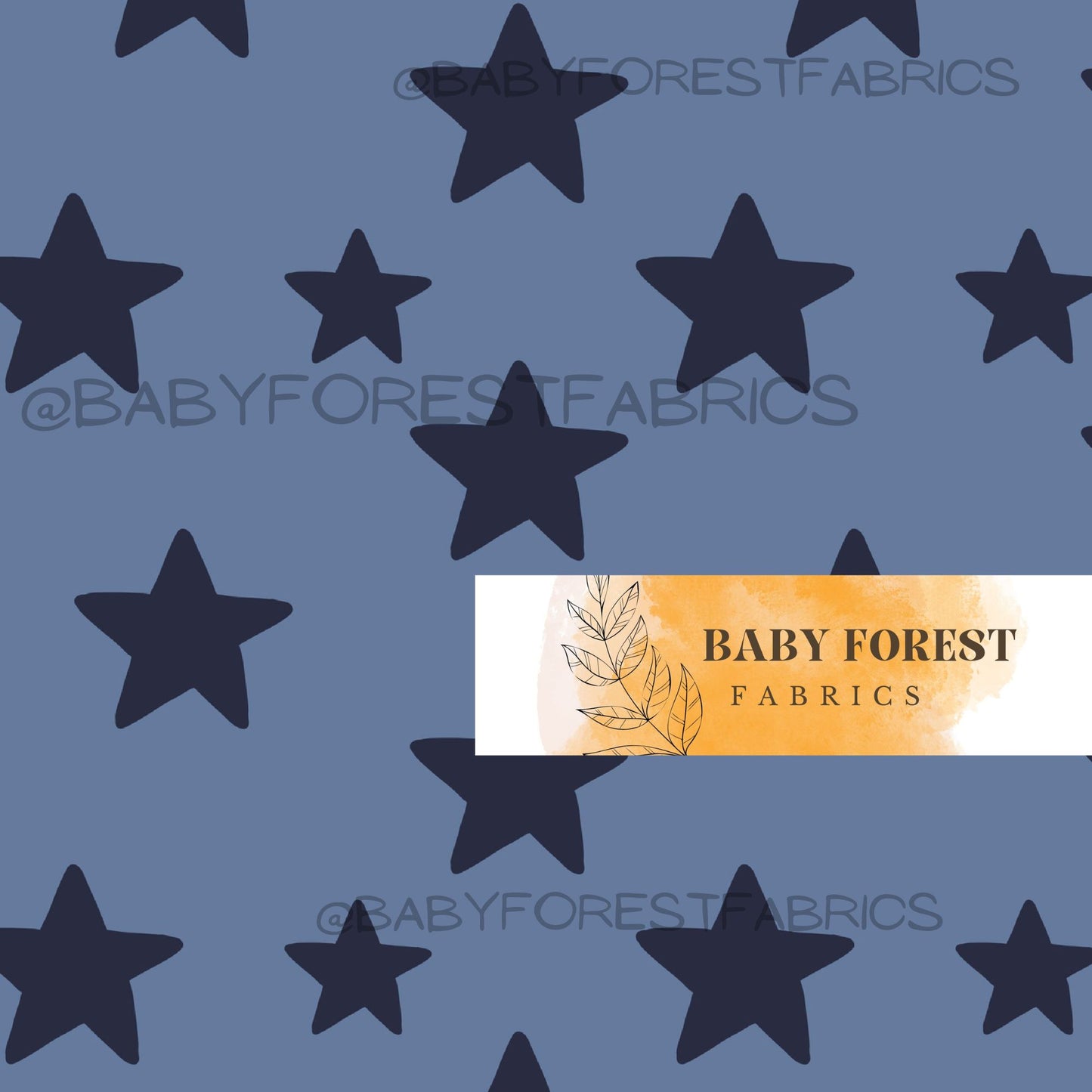 dark blue stars on dusty blue