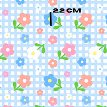 Load image into Gallery viewer, Small Pastel florals on gingham
