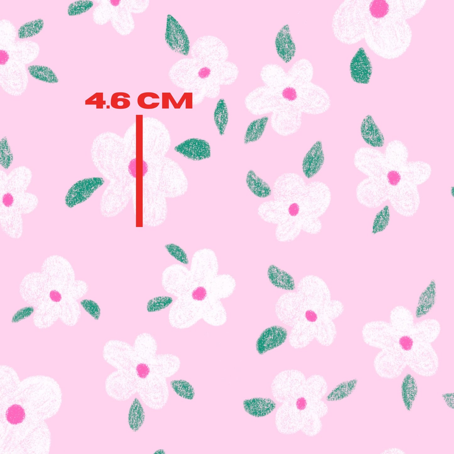 Hand drawn daisy on pink