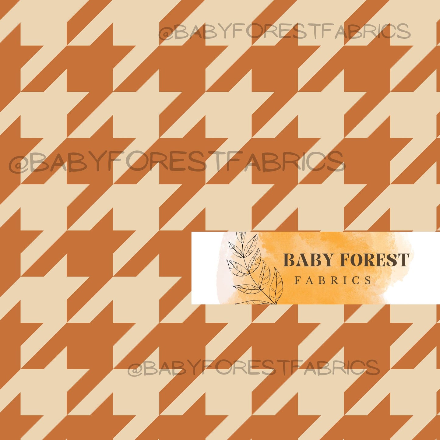 ochre houndstooth