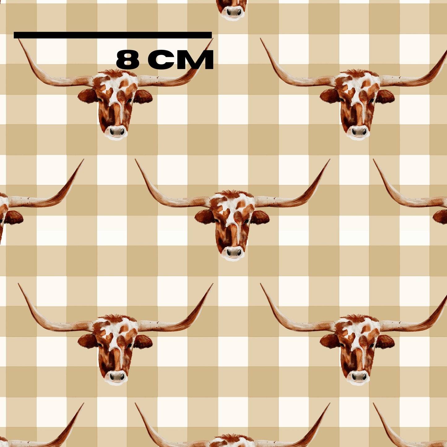 Longhorn On Gingham Tan Wallandella