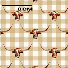 Load image into Gallery viewer, Longhorn On Gingham Tan Wallandella

