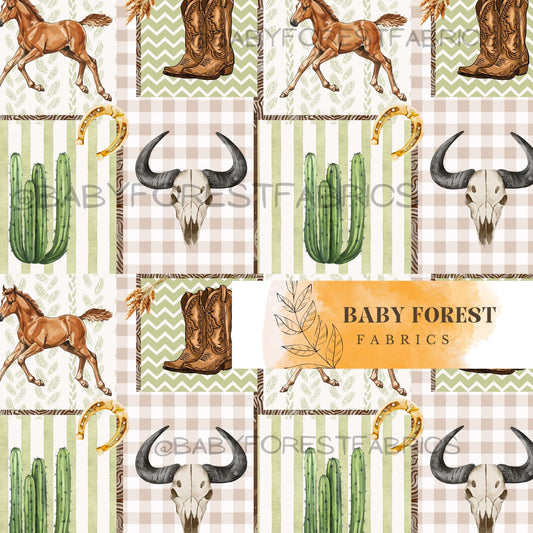 Green western patchwork
