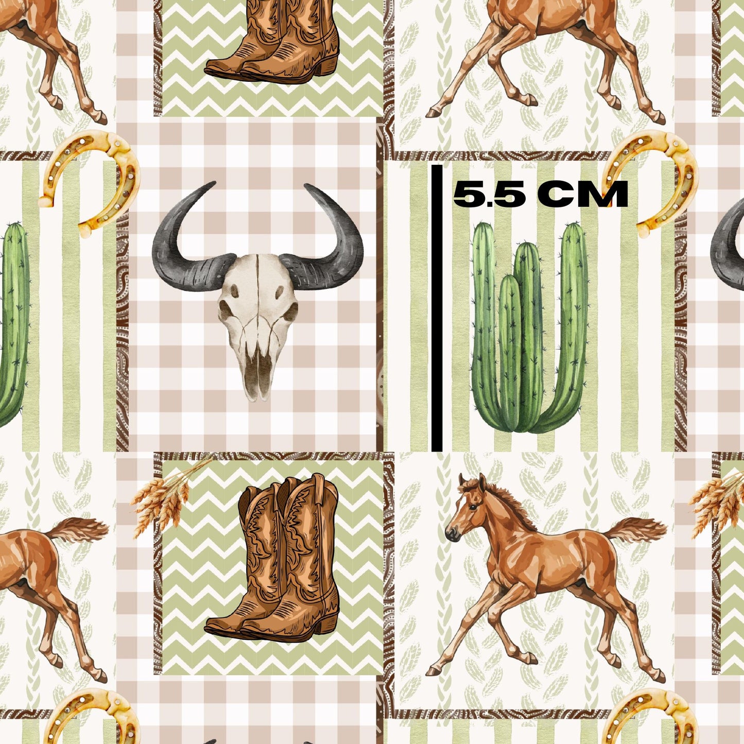 Green western patchwork