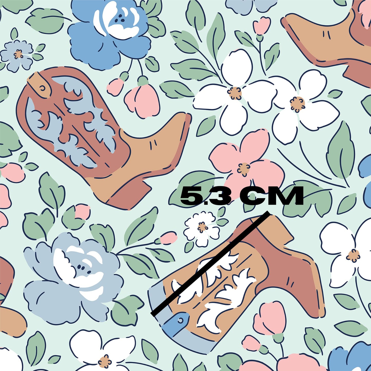 Green floral cowgirl