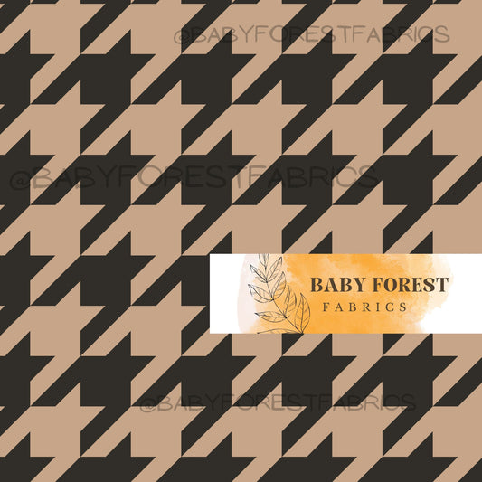 black brown houndstooth