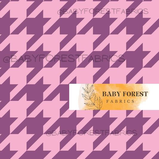 purple pink houndstooth