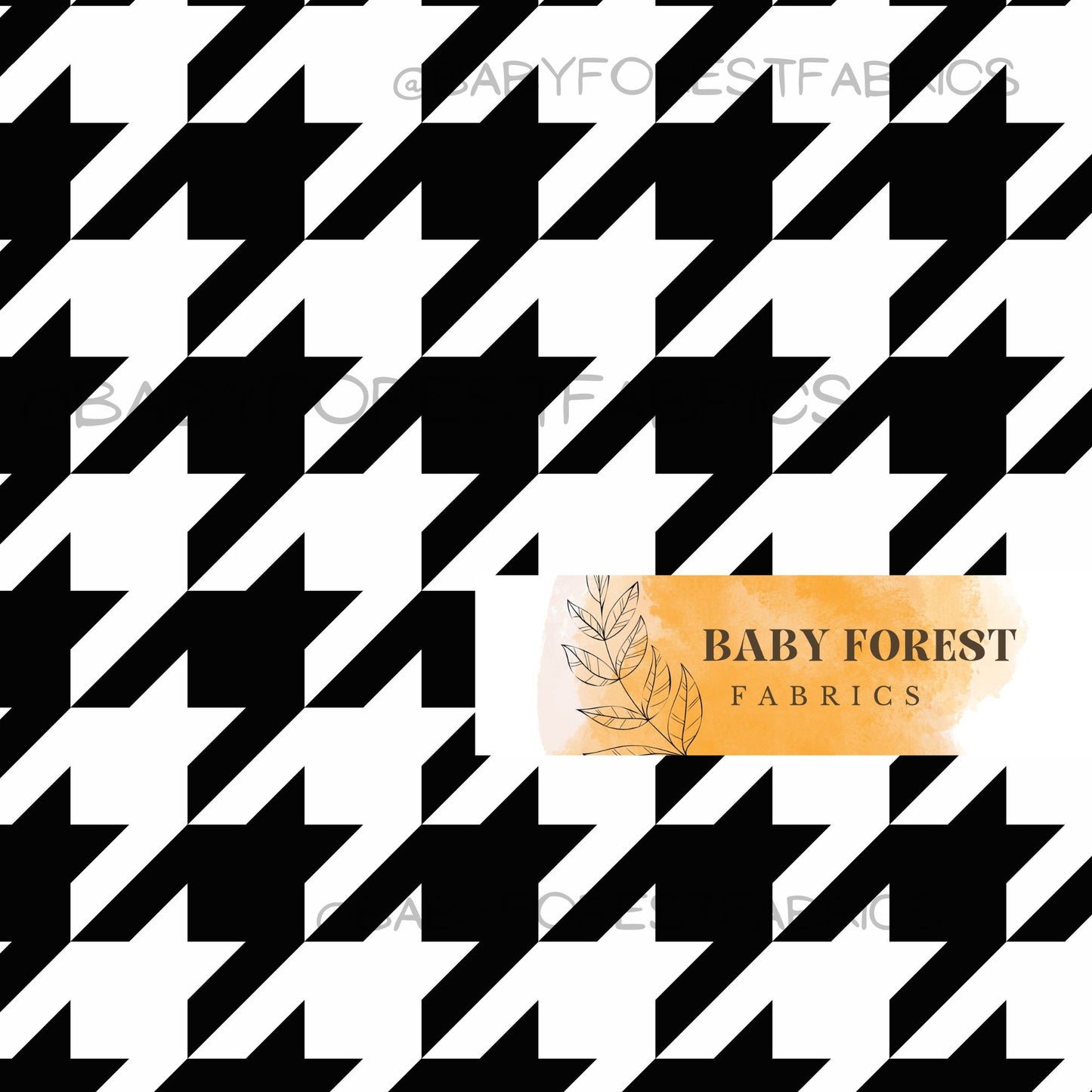 black and white houndstooth