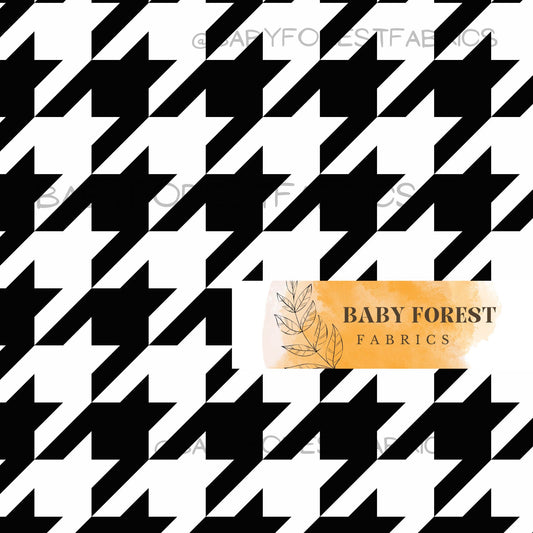 black and white houndstooth