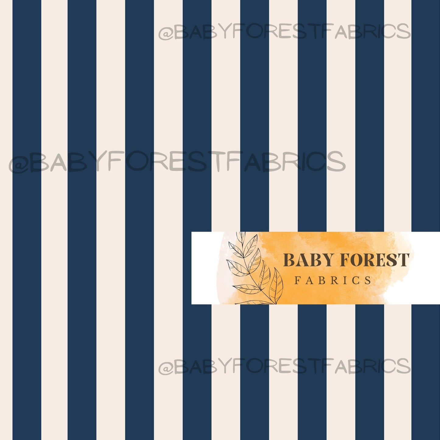 Navy and cream stripe by Missy
