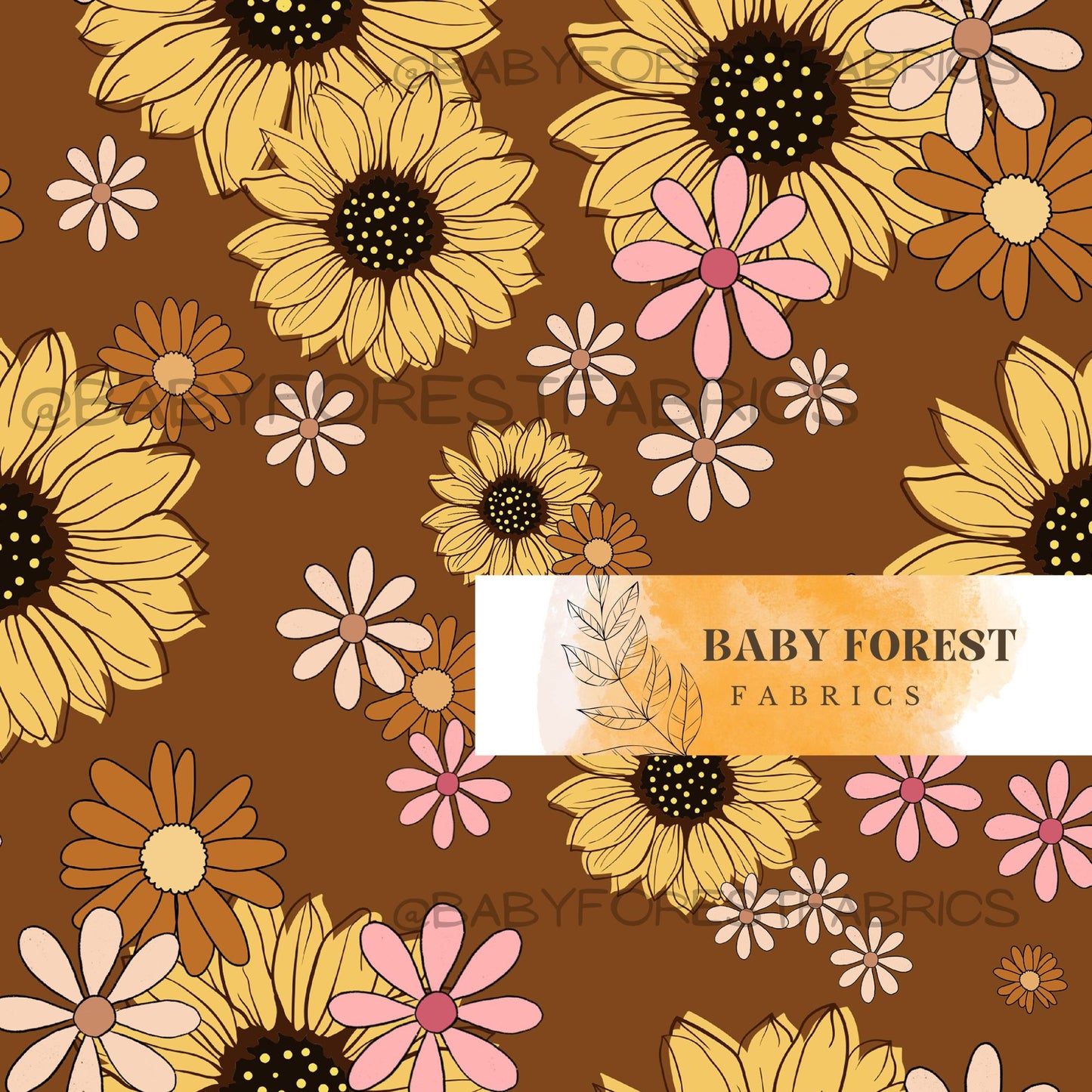 Summer sunflower brown