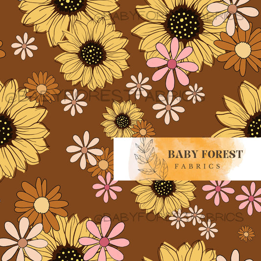 Summer sunflower brown