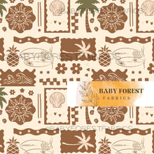 Load image into Gallery viewer, Brown on dark cream surf patchwork
