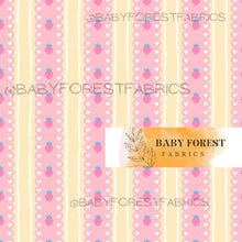 Load image into Gallery viewer, yellow strawberry coquette stripes

