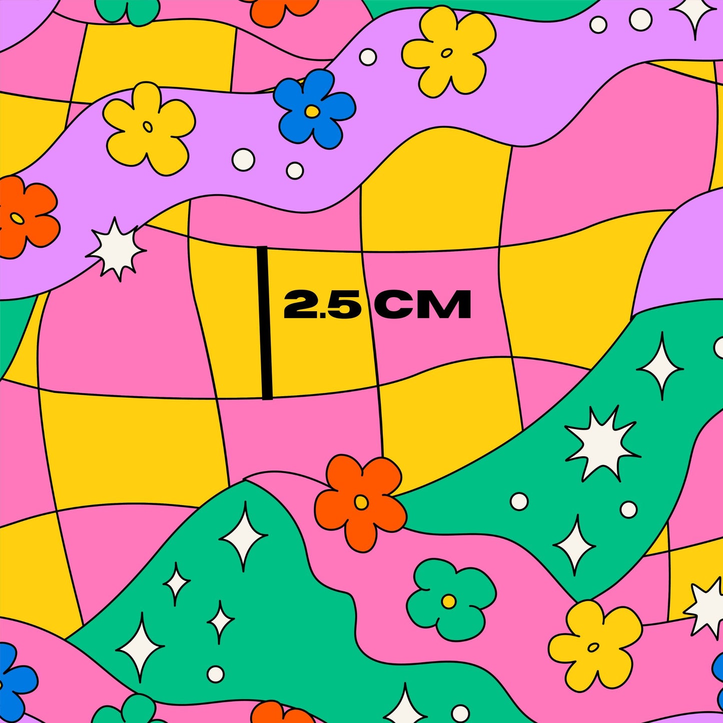Fun pink yellow retro check