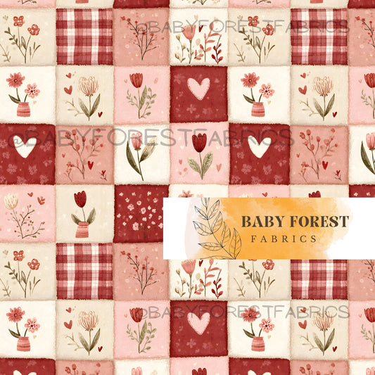 Pink Red Valentine patchwork