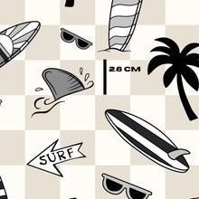 Load image into Gallery viewer, Surfing beige checks
