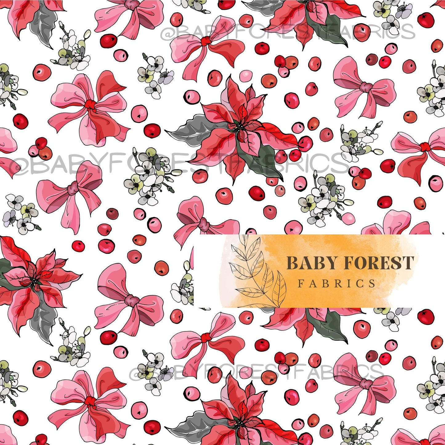 Red bows and berry