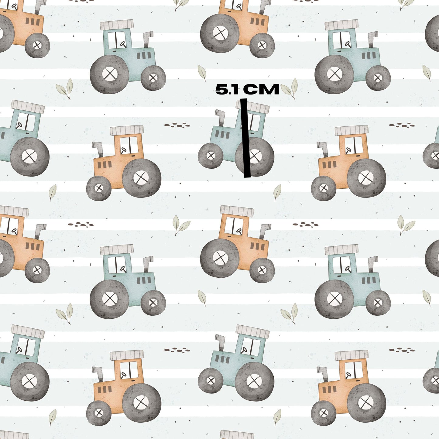 Tractor on stripe