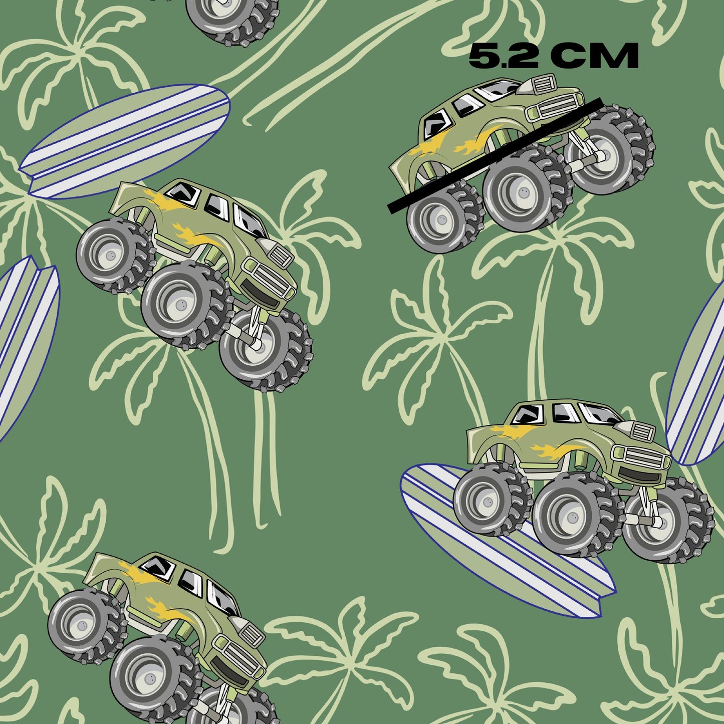monster truck surf green