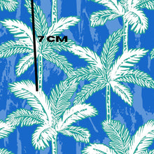 Load image into Gallery viewer, Green palms on blue
