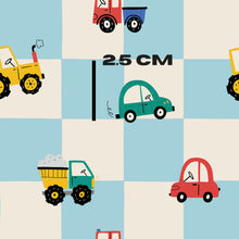 Load image into Gallery viewer, small cars on checks
