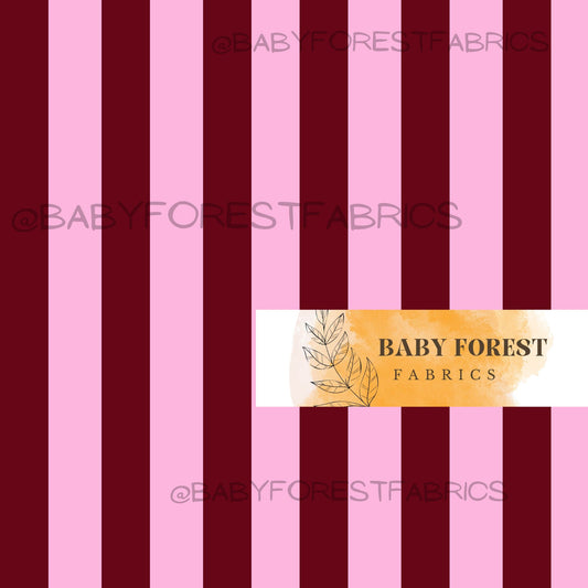 burgundy pink stripes