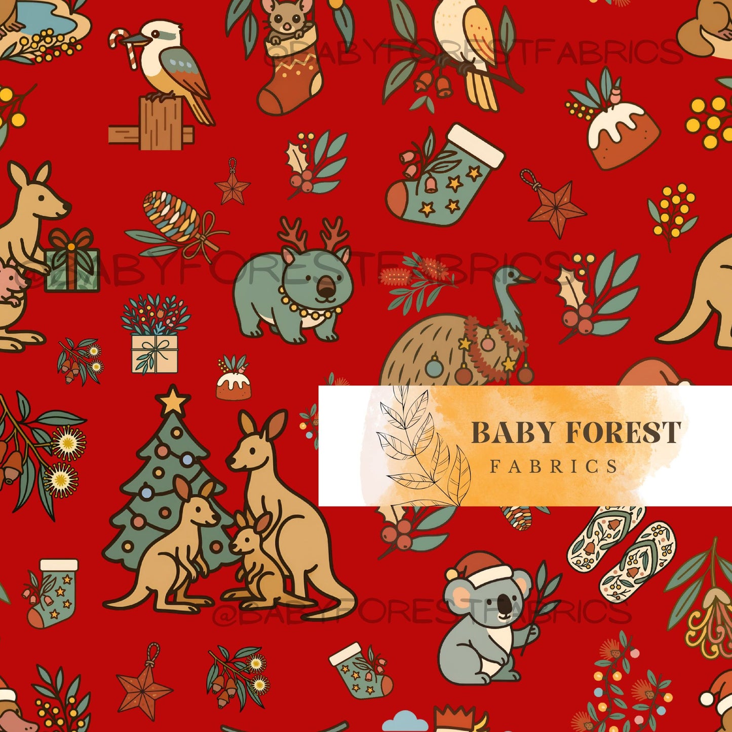 Native bush Christmas Red