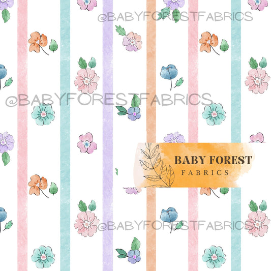 Delicate Floral Stripes