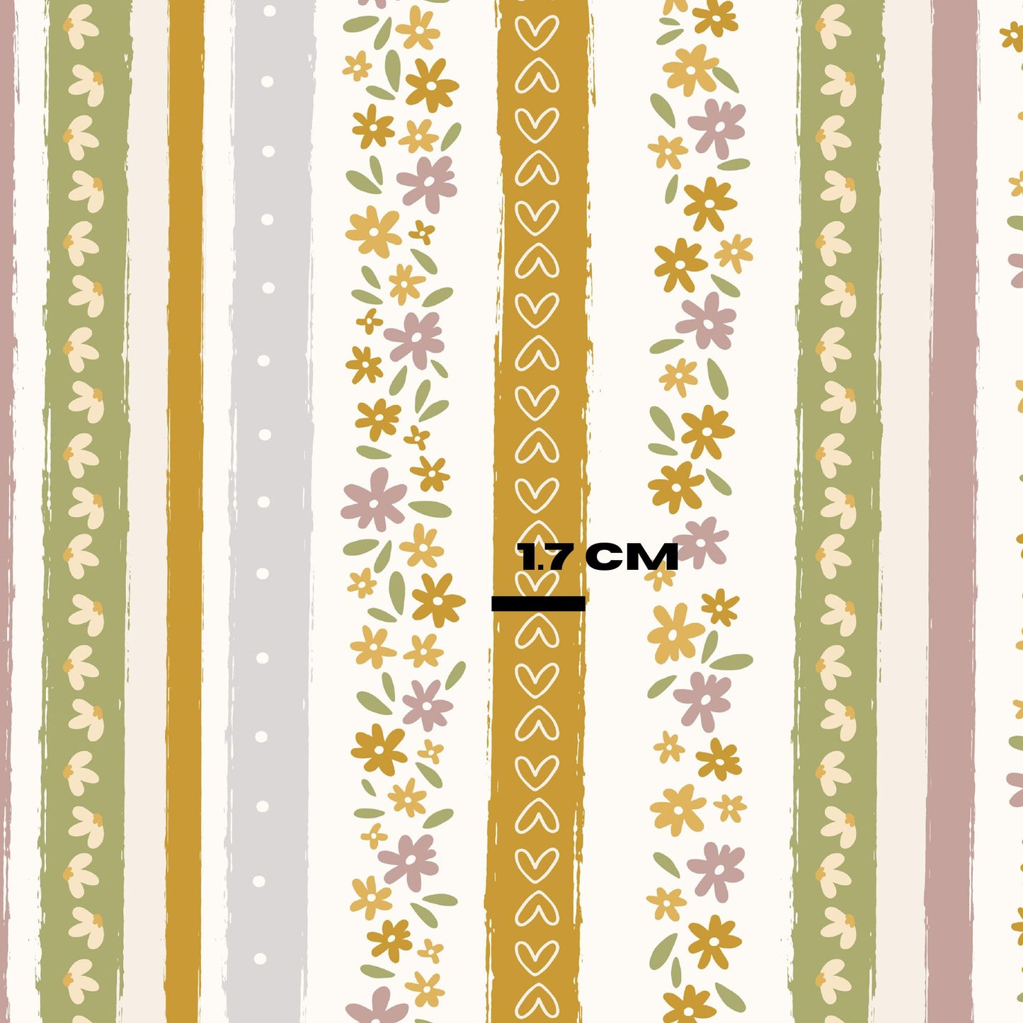 Autumn floral stripe