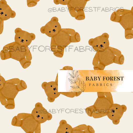 Cuddly Teddy Bears on Neutral Beige Hannah