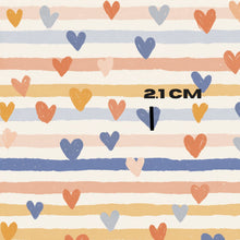 Load image into Gallery viewer, Warm stripe hearts
