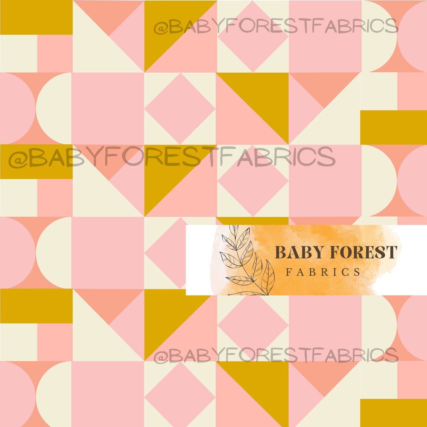 Pink gold squares