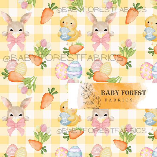 Easter gingham yellow
