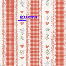 Load image into Gallery viewer, Red gingham coquette stripes
