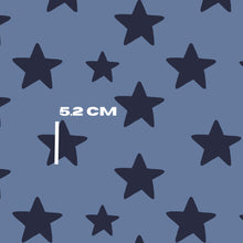 Load image into Gallery viewer, dark blue stars on dusty blue
