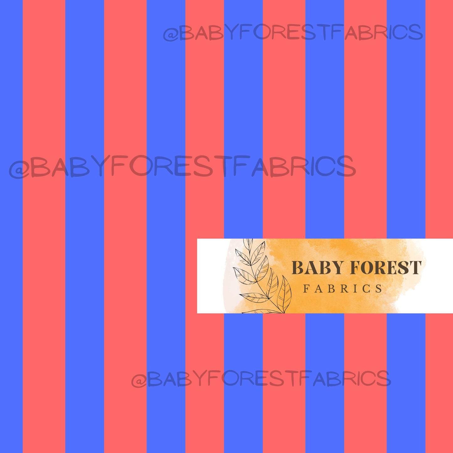 retro orange blue stripes
