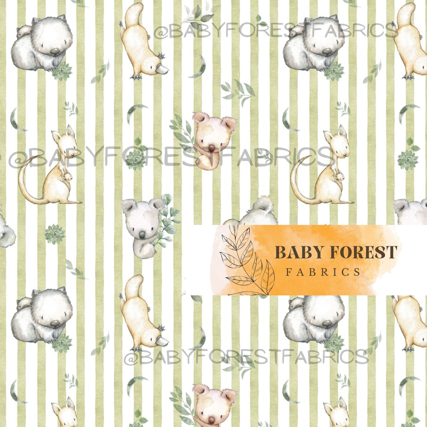 Green moon koala stripe