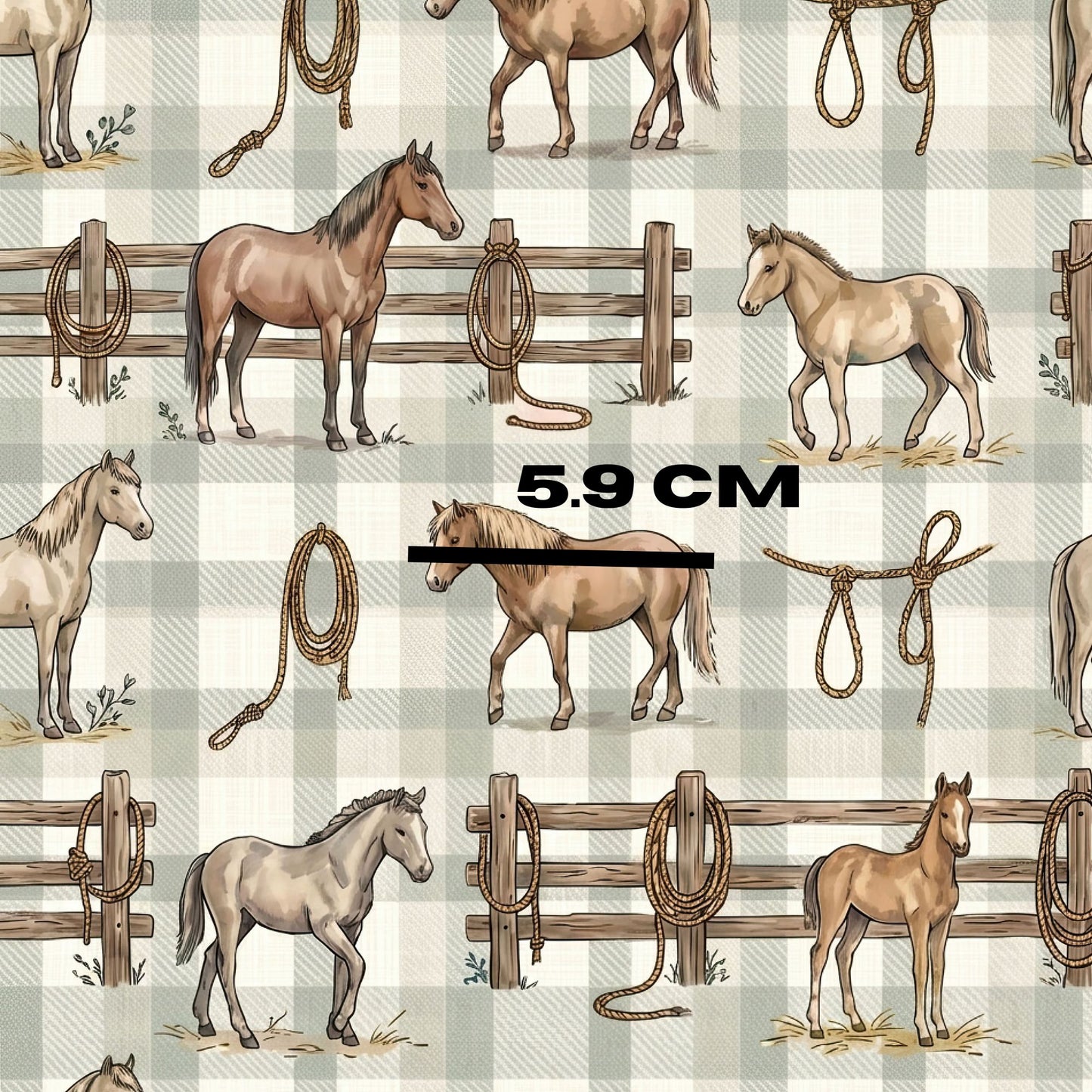 Horse Gingham