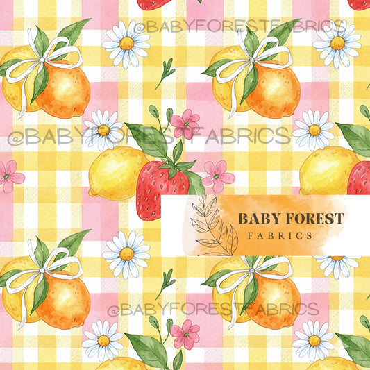 Citrus berry gingham