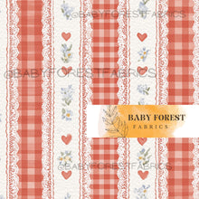Load image into Gallery viewer, Red gingham coquette stripes
