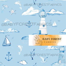 Load image into Gallery viewer, Sail away with me Nautical toile de jouy
