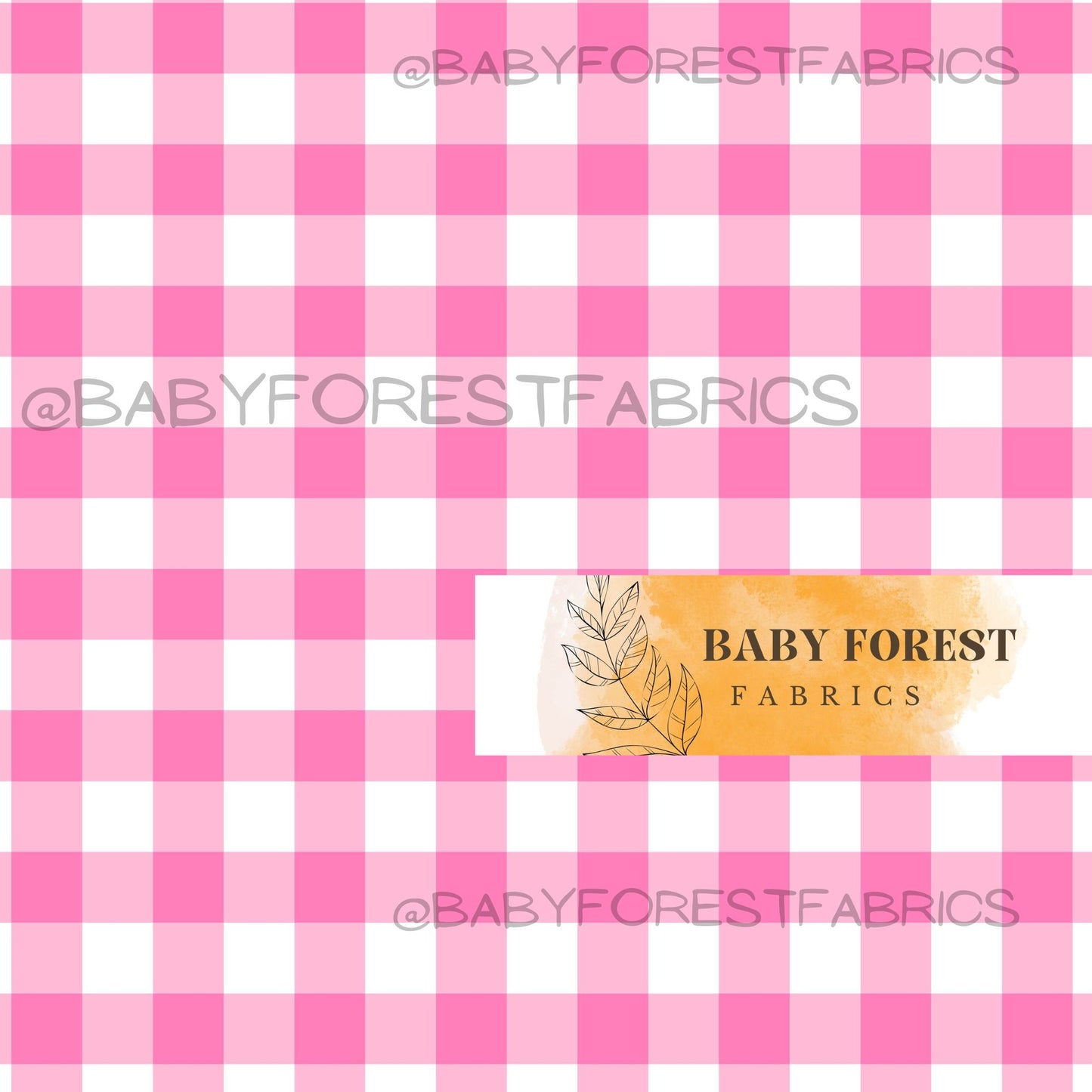 White and hot pink gingham